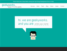 Tablet Screenshot of geekyworks.com